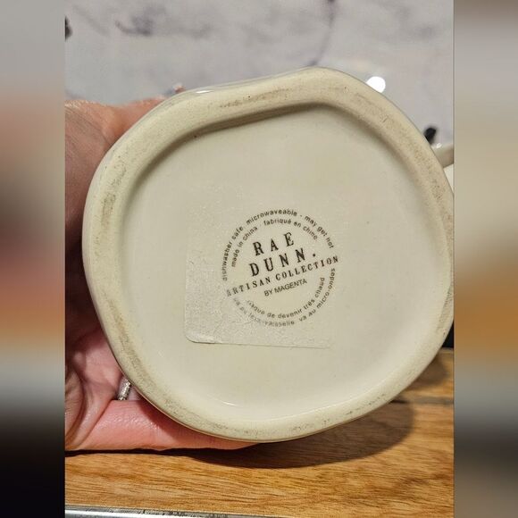 Rae Dunn Artisan Cream Mug with Black Text - Picture 3 of 4